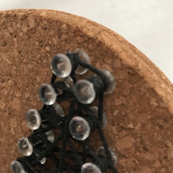 Handmade Eight Music Note Art Decor Round Black Brown Tan 7" Diameter - Picture 14 of 15